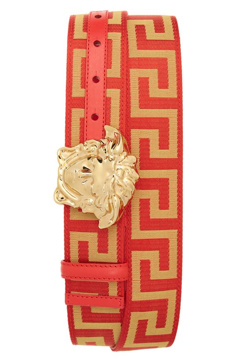 versace first line belt|Versace web belt.